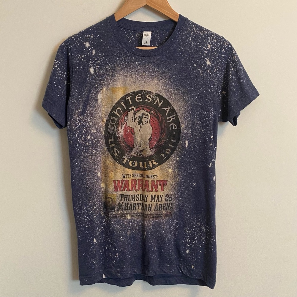 WHITESNAKE 2011 World Tour with Guest Warrant 80’s Band T-shirt Size SMALL